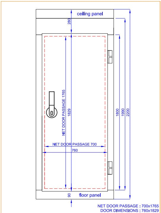 Room Enclosure 1500 x 1500 x 2200 mm| 120 mm | 3.1m3