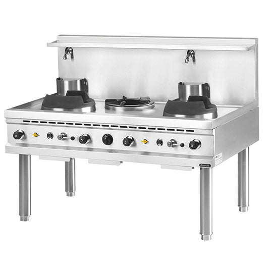 Gas Wok Hob With Shelf, 2 Burner