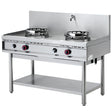 Gas Wok Hob With Shelf, 2 Burner