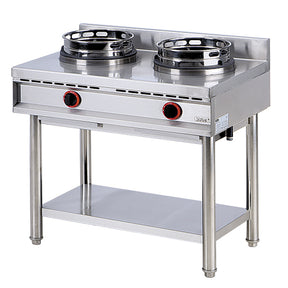 Gas Wok Hob With Shelf 2 Burners