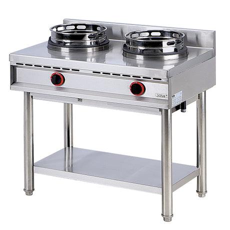 Gas Wok Hob With Shelf 2 Burners