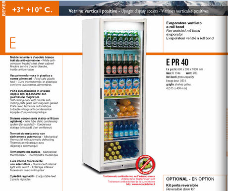 Mondial Elite BEVPR40 Glass Door Refrigerator