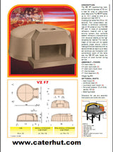 VZ F7 Wood-burning-oven, up to 10-11 x 12” pizzas in 90-120 seconds at 350°C