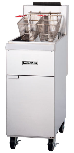 Mercury single tank freestanding gas fryer MF-35T