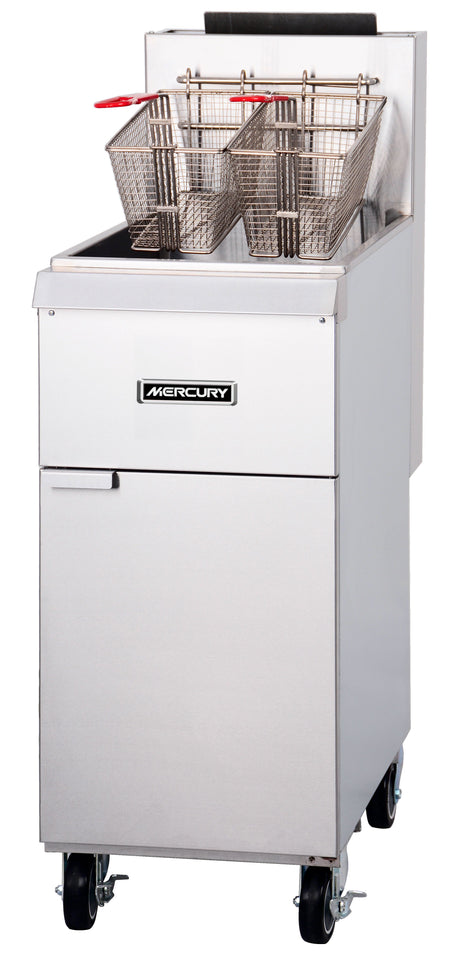 Mercury single tank freestanding gas fryer MF-35T