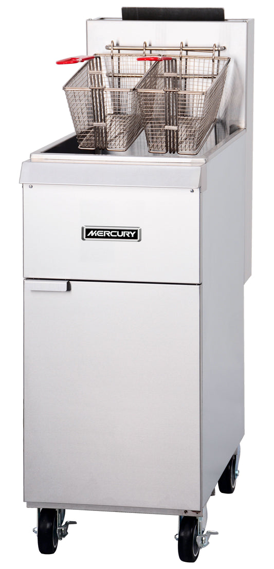 Mercury single tank freestanding gas fryer MF-35T