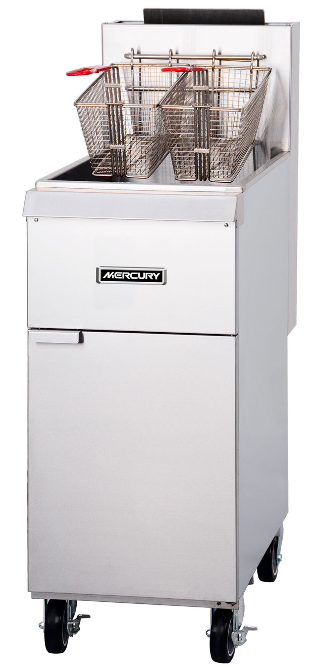 Mercury single tank freestanding gas fryer MF-35T